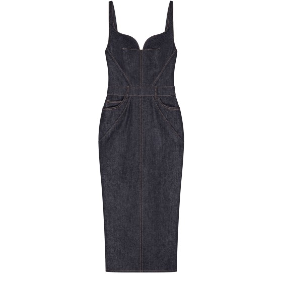 Kick Back denim dress - Blue