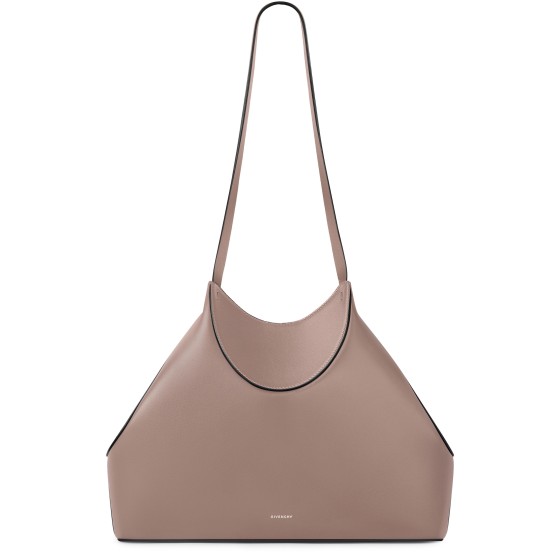 Small Facet leather tote bag - Colorless