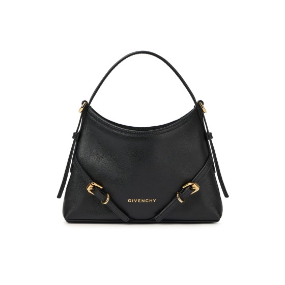 Nano Voyou bag in shiny leather - Black