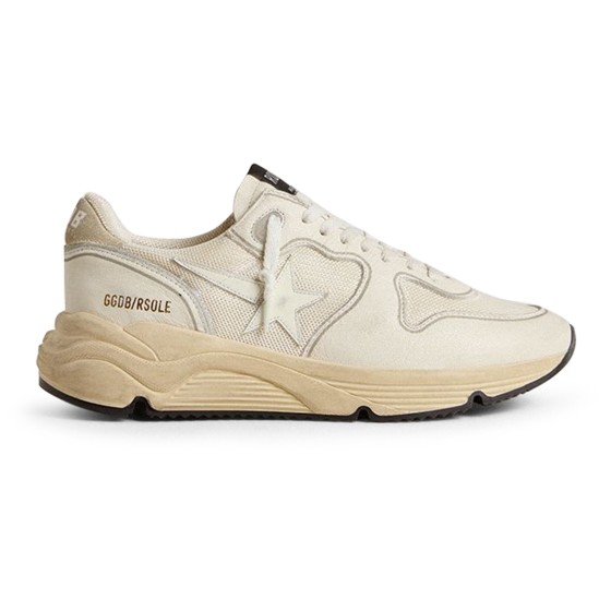 Net star-print sneakers - white