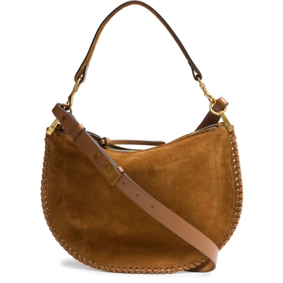 Oskan soft zipped shoulder bag - brown