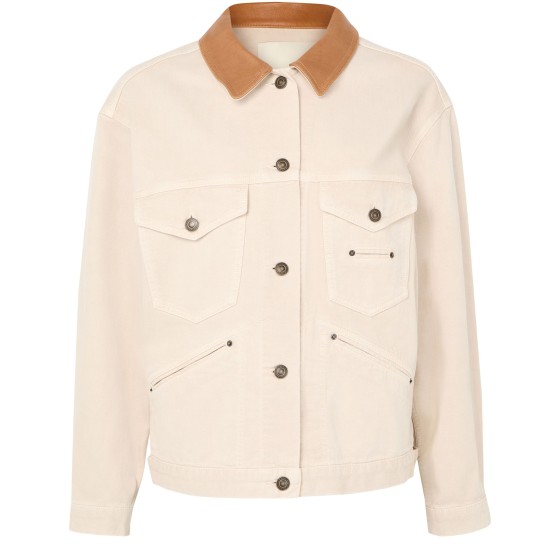 Petunia denim jacket - Beige