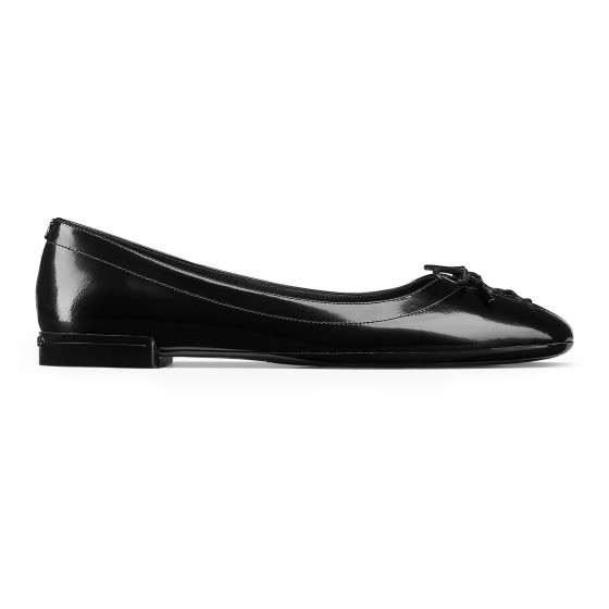 Scarlett ballerinas in soft spazzolato leather - Black