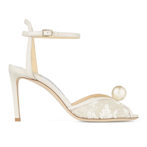 Sacora 85 Lace Sandals - white