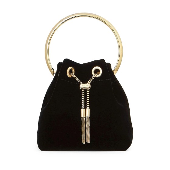 Bon Bon Velvet Handbag - Black