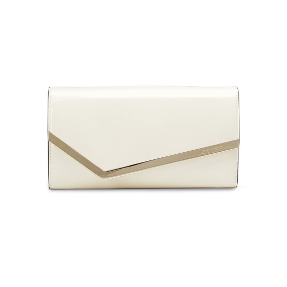Emmie Suede Clutch - white