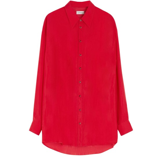 Flowing long sleeve shirt - Red