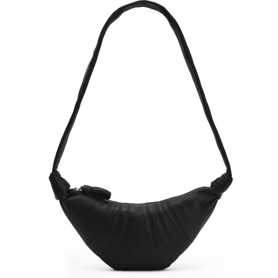 Croissant small tote bag - Black