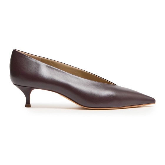 Babouche leather pumps - Purple