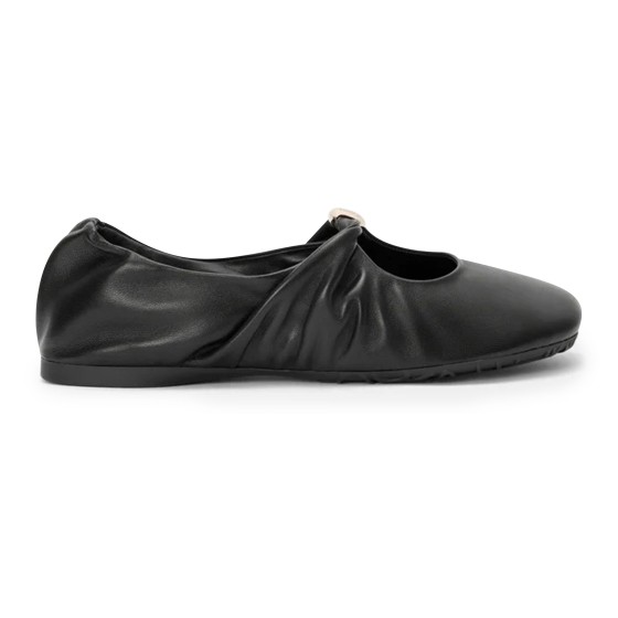 Pebble ballerinas in soft nappa lambskin - Black