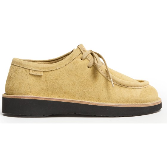 Faro lace-up shoes in suede calfskin - Beige