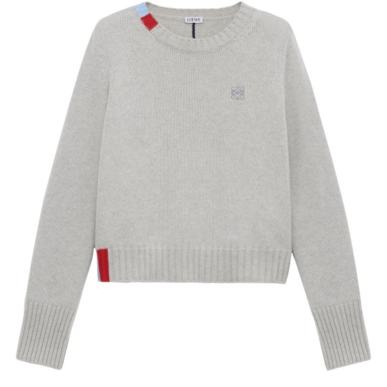 Round neck cashmere sweater - Blue