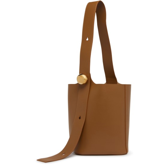 Pebble bucket bag - brown