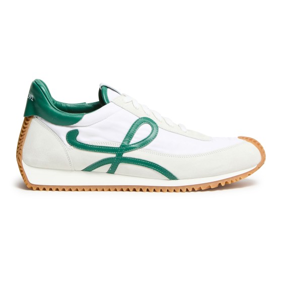 Flow Runner 2.0 in nylon and suede - white