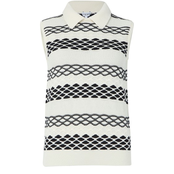 Sleeveless cotton sweater - Black