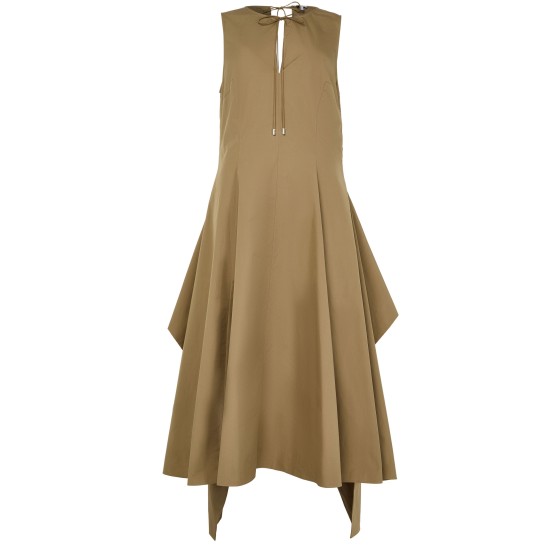 Wrap dress in cotton - Beige