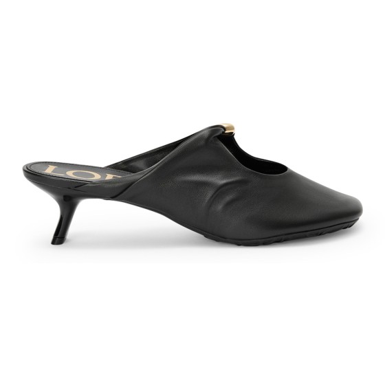Pebble mules in soft nappa lambskin - Black