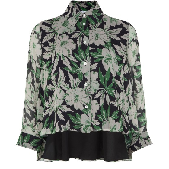 Floral print silk shirt - Colorful