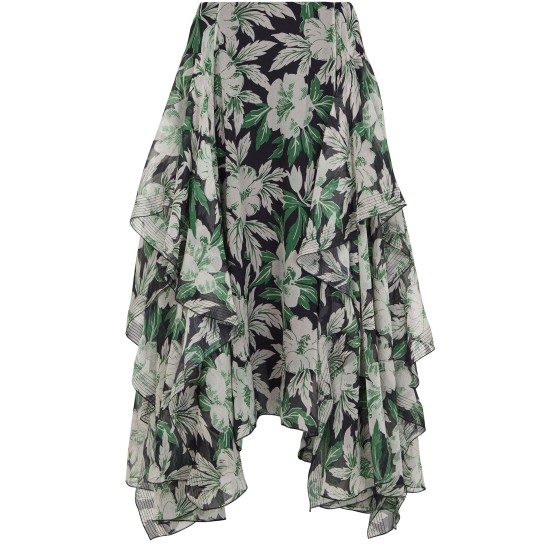 Floral print flowing skirt - Colorful