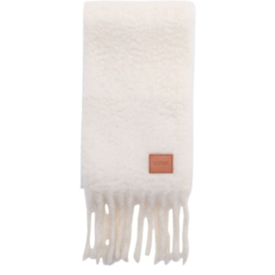 Scarf in mohair and wool - white