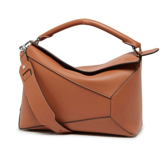 Puzzle Edge Handbag - Beige