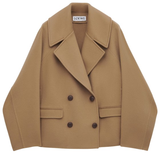 Short coat in wool - Beige