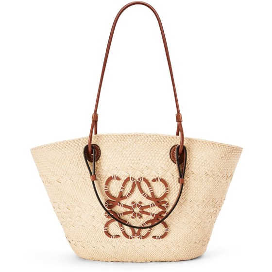 Anagram Medium Basket Bag - brown