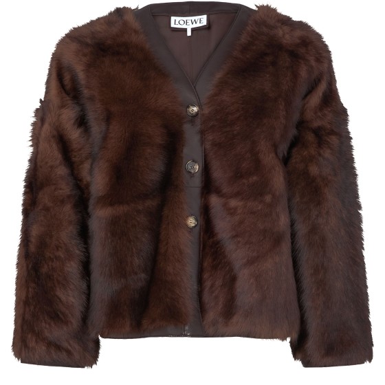 Sheepskin cardigan - brown