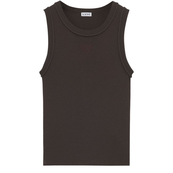 Anagram tank top in stretch viscose - brown