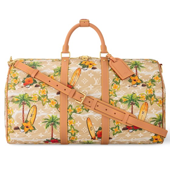 KEEPALL BANDOULIÈRE 50 Travel Bag - Beige