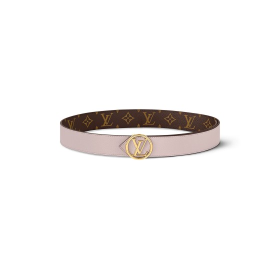 LV Circle 35mm Reversible Belt - brown