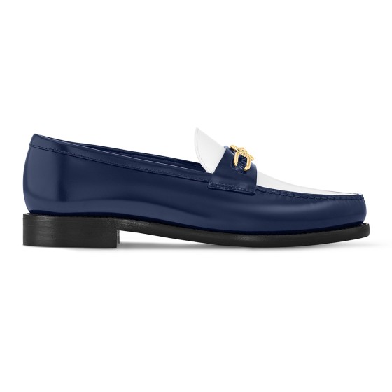 CHESS Flat Loafers - navy blue