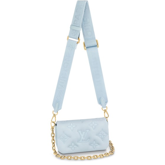 Wallet on strap bag - Blue