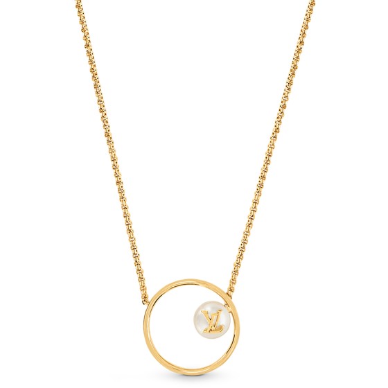 LV ECLIPSE Pearls Necklace - Gold