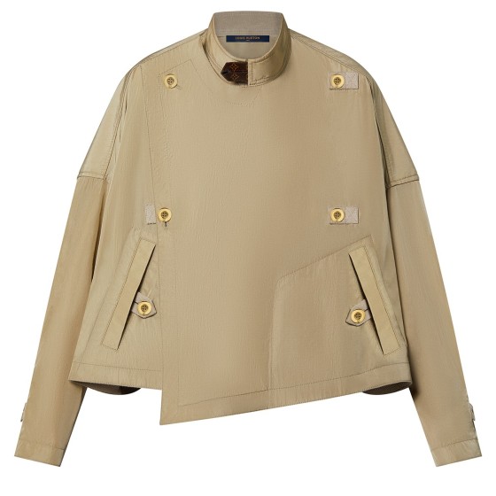 Lapel-front short jacket - Beige