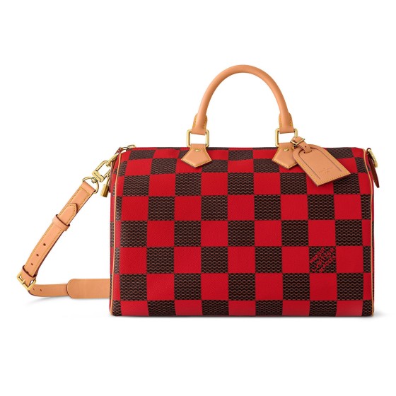 Speedy 40 Bandoulière Damier Pop - Red