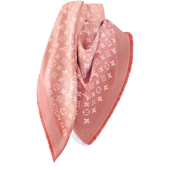 Flower Brush Shine Shawl - pink