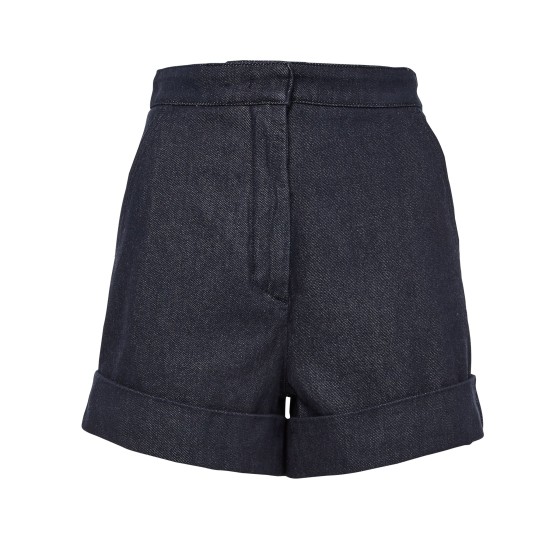 High-waisted shorts - Blue