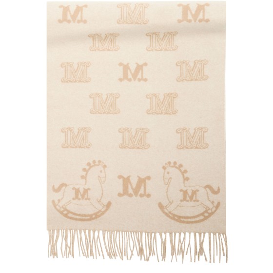 Scarf with M print - Off-white