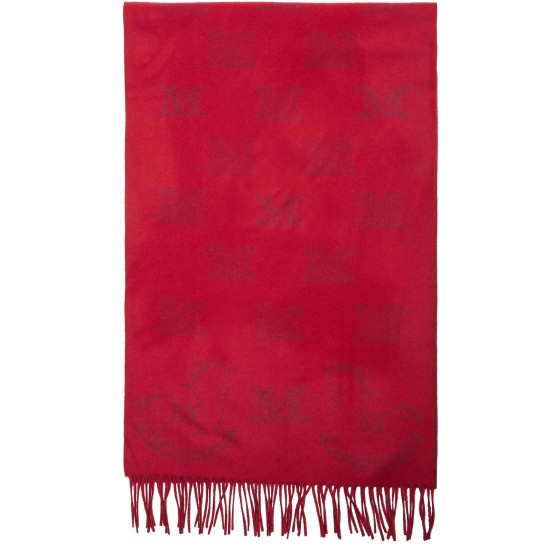 Scarf with M print - Red