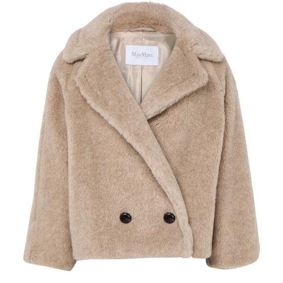Teddy cropped coat - Beige