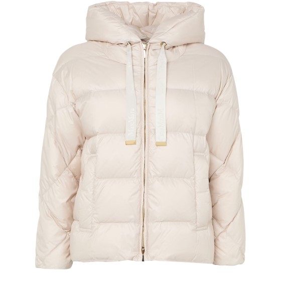 Hooded puffer jacket - Beige