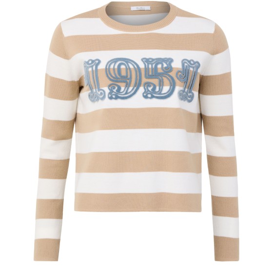 Viterbo round neck sweater - Beige