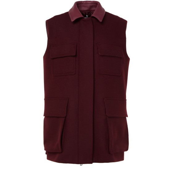 Sleeveless cargo jacket - Red