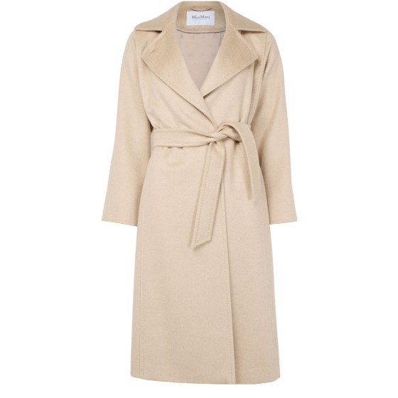 Longline belted coat - Off-white