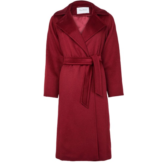 Manuela maxi belted coat - Red