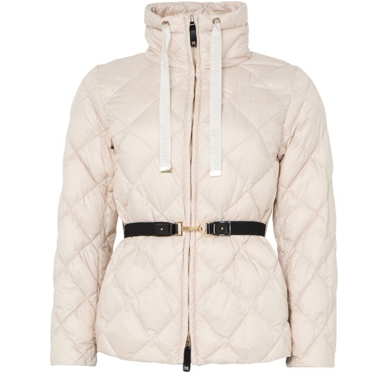 Zip-up puffer jacket - Beige