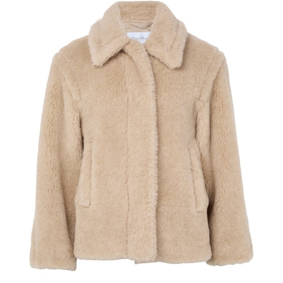 Teddy cropped coat - Off-white