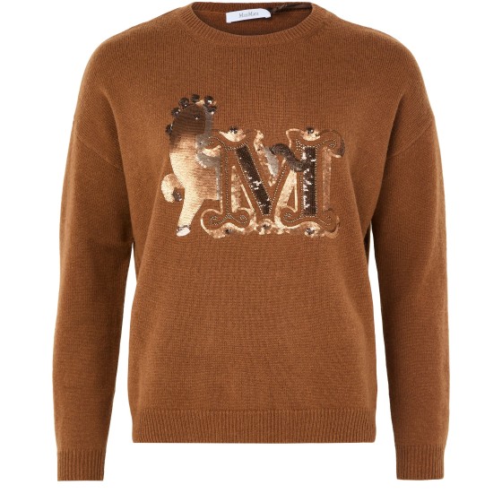 Round neck sweater - brown