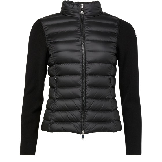 Dual-material jacket - Black